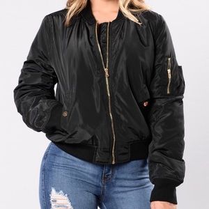 Fashion Nova Women’s Bomber Jacket Black